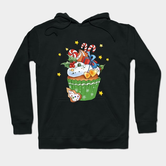 bunter Weihnachtsmuffin Hoodie by Blumchen